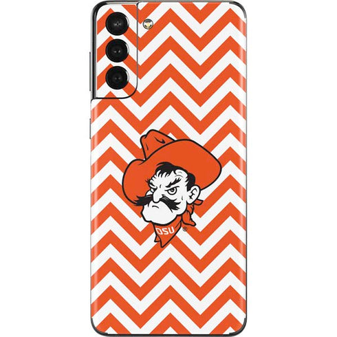 Oklahoma State University Chevron Print Galaxy S21 Plus 5G Skin