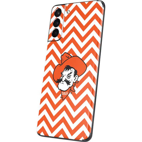 Oklahoma State University Chevron Print Galaxy S21 Plus 5G Skin
