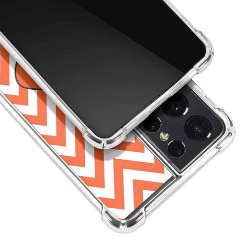 Oklahoma State University Chevron Print Galaxy S21 Ultra 5G Clear Case