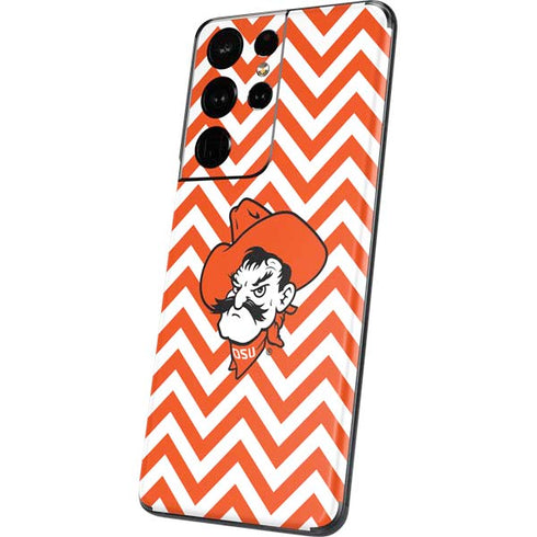 Oklahoma State University Chevron Print Galaxy S21 Ultra 5G Skin