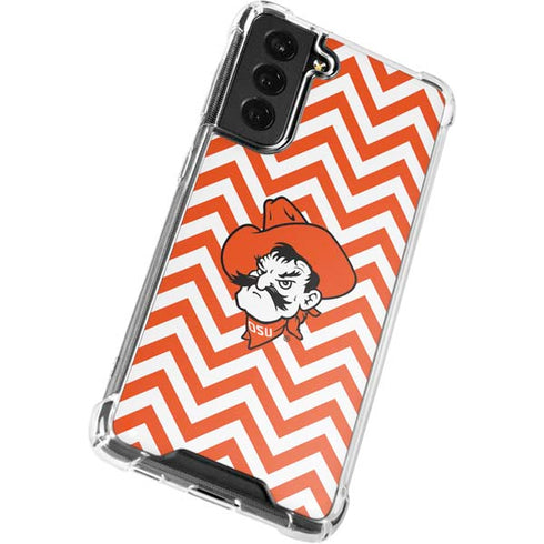 Oklahoma State University Chevron Print Galaxy S22 Plus Clear Case