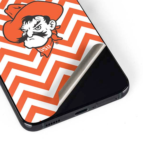 Oklahoma State University Chevron Print Galaxy S22 Plus Skin