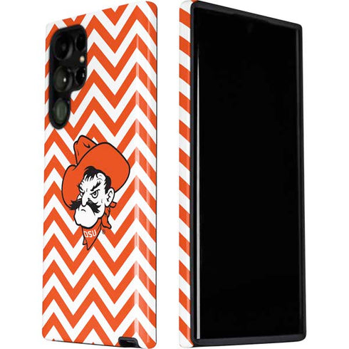 Oklahoma State University Chevron Print Galaxy S22 Ultra Pro Case