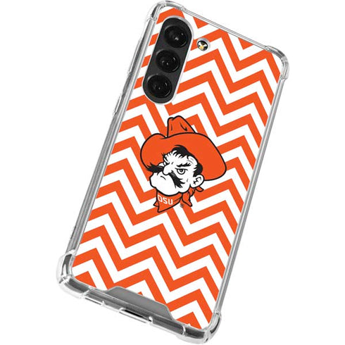Oklahoma State University Chevron Print Galaxy S23 Clear Case