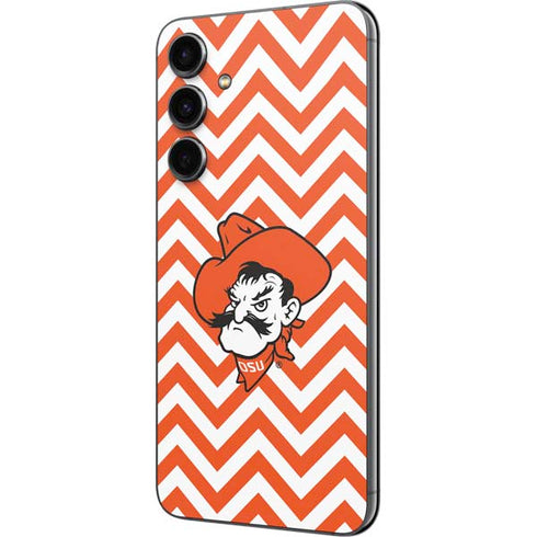 Oklahoma State University Chevron Print Galaxy S23 FE Skin