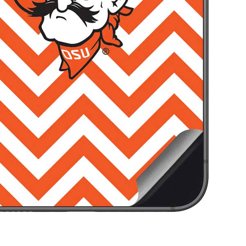 Oklahoma State University Chevron Print Galaxy S23 FE Skin