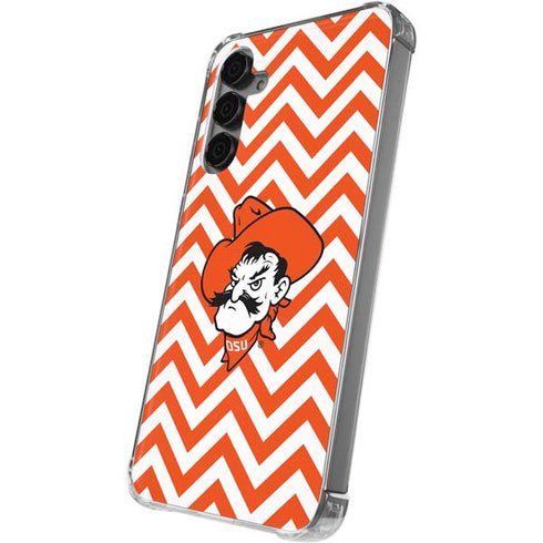Oklahoma State University Chevron Print Galaxy S24 Plus Clear Case