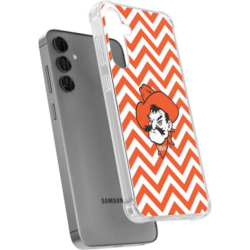 Oklahoma State University Chevron Print Galaxy S24 Plus Clear Case