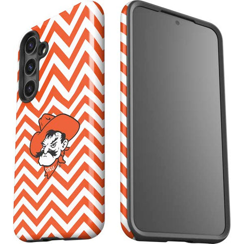 Oklahoma State University Chevron Print Galaxy S24 Plus Impact Case