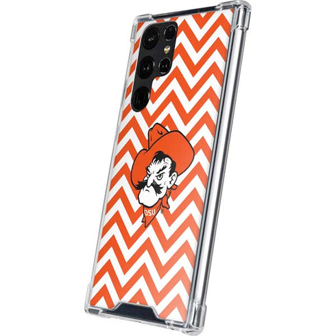 Oklahoma State University Chevron Print Galaxy S24 Ultra Clear Case