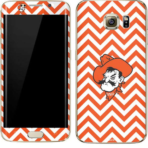 Oklahoma State University Chevron Print Galaxy S7 Edge Skin