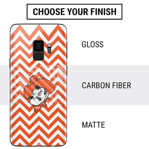 Oklahoma State University Chevron Print Galaxy S9 Skin