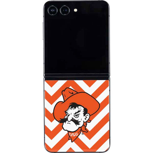 Oklahoma State University Chevron Print Galaxy Z Flip5 5G Skin