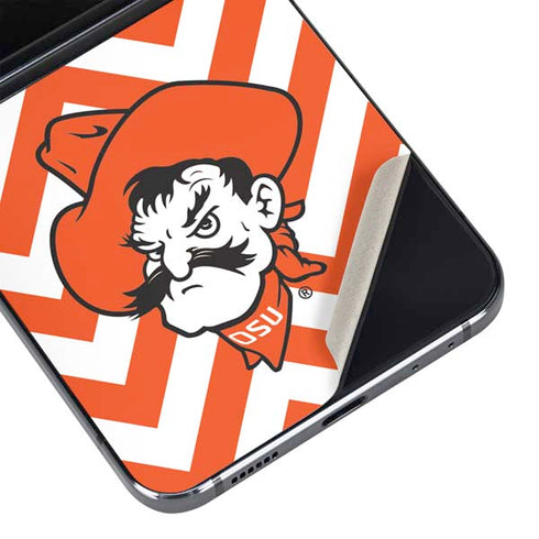 Oklahoma State University Chevron Print Galaxy Z Flip5 5G Skin