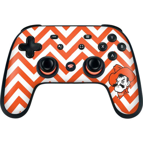 Oklahoma State University Chevron Print Google Stadia Controller Skin