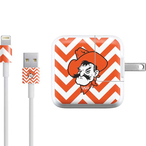 Oklahoma State University Chevron Print iPad Charger (10W USB) Skin