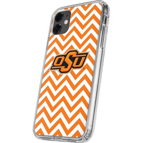 Oklahoma State University Chevron Print iPhone 11 Clear Case
