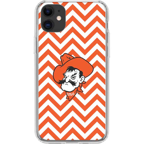 Oklahoma State University Chevron Print iPhone 11 Clear Case