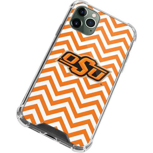 Oklahoma State University Chevron Print iPhone 11 Pro Max Clear Case