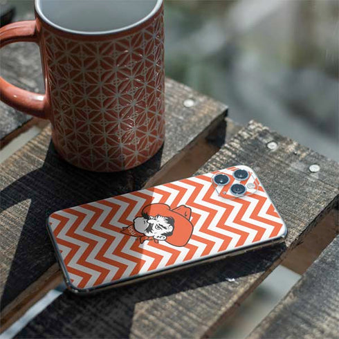 Oklahoma State University Chevron Print iPhone 11 Pro Max Skin