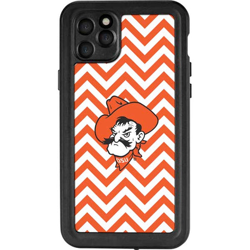Oklahoma State University Chevron Print iPhone 11 Pro Max Waterproof Case