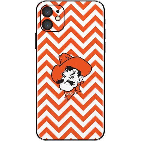 Oklahoma State University Chevron Print iPhone 11 Skin