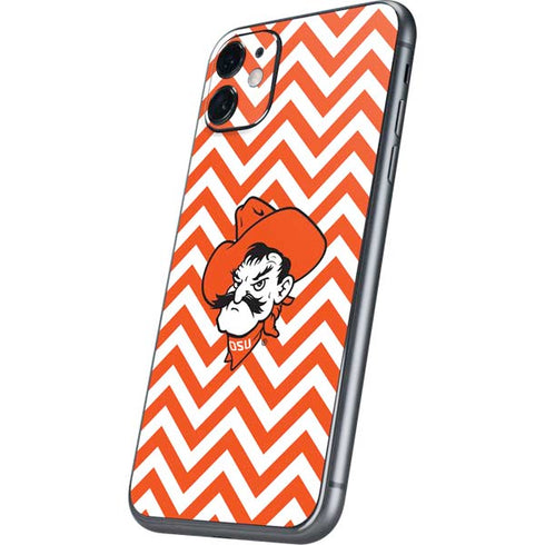 Oklahoma State University Chevron Print iPhone 11 Skin