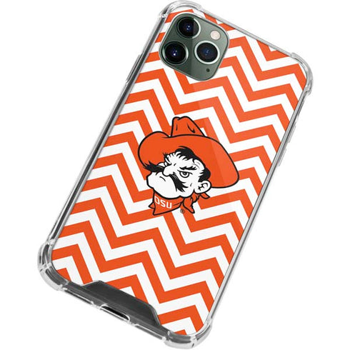 Oklahoma State University Chevron Print iPhone 12 Pro Max Clear Case