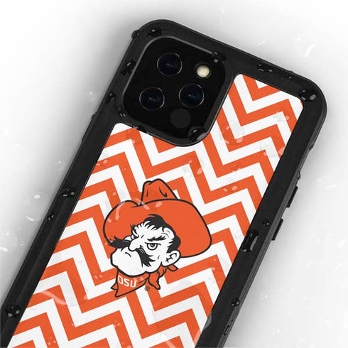 Oklahoma State University Chevron Print iPhone 12 Pro Waterproof Case