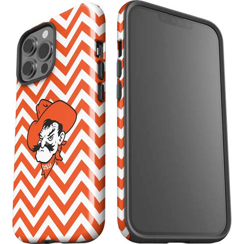 Oklahoma State University Chevron Print iPhone 13 Pro Max Impact Case