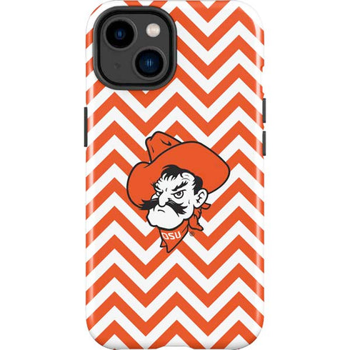 Oklahoma State University Chevron Print iPhone 14 Plus Impact Case