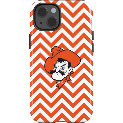 Oklahoma State University Chevron Print iPhone 14 Impact Case
