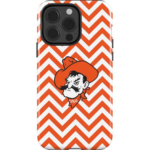 Oklahoma State University Chevron Print iPhone 15 Pro Impact Case