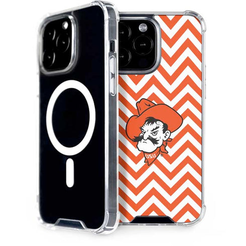 Oklahoma State University Chevron Print iPhone 15 Pro Max MagSafe Case