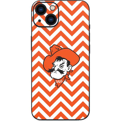 Oklahoma State University Chevron Print iPhone 14 Skin