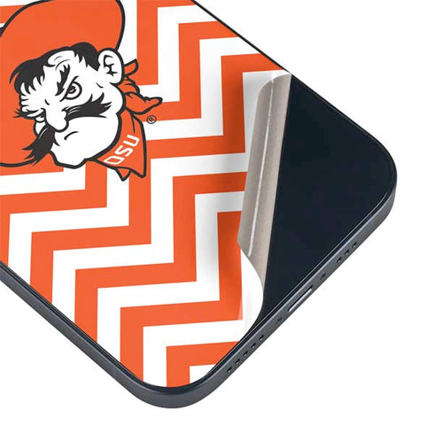 Oklahoma State University Chevron Print iPhone 14 Skin