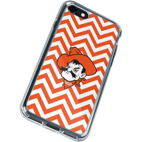 Oklahoma State University Chevron Print iPhone SE (2nd & 3rd Gen) Clear Case