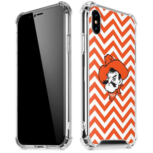 Oklahoma State University Chevron Print iPhone XS Max Clear Case