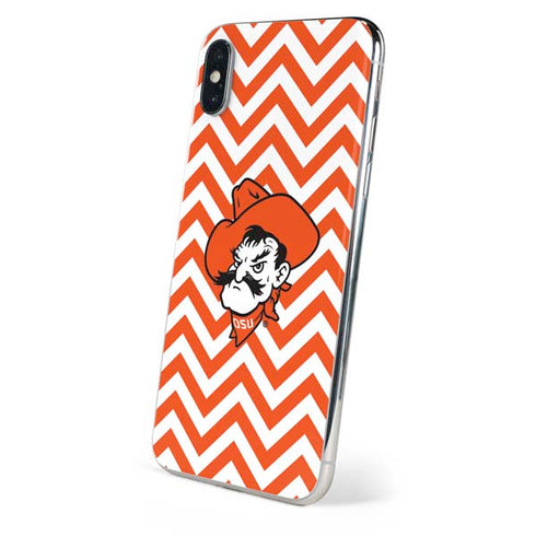 Oklahoma State University Chevron Print iPhone XS Skin