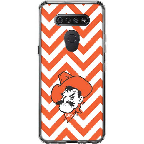 Oklahoma State University Chevron Print LG K51/Q51 Clear Case