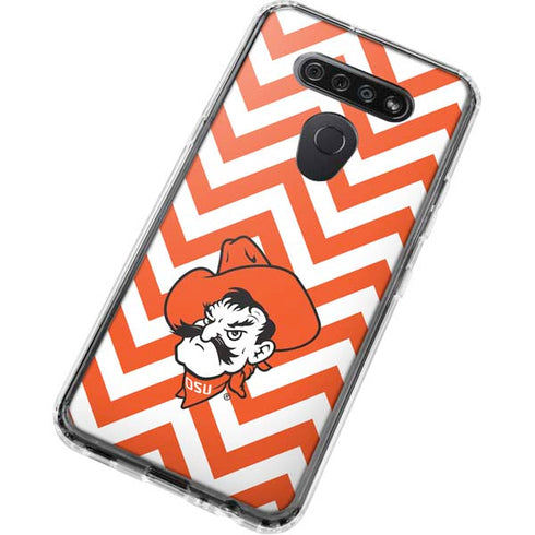 Oklahoma State University Chevron Print LG K51/Q51 Clear Case