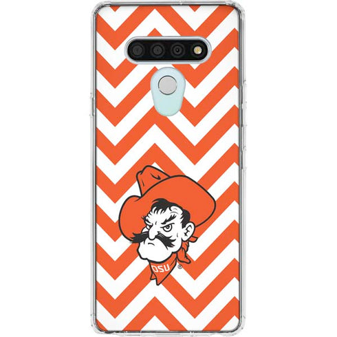 Oklahoma State University Chevron Print LG Stylo 6 Clear Case