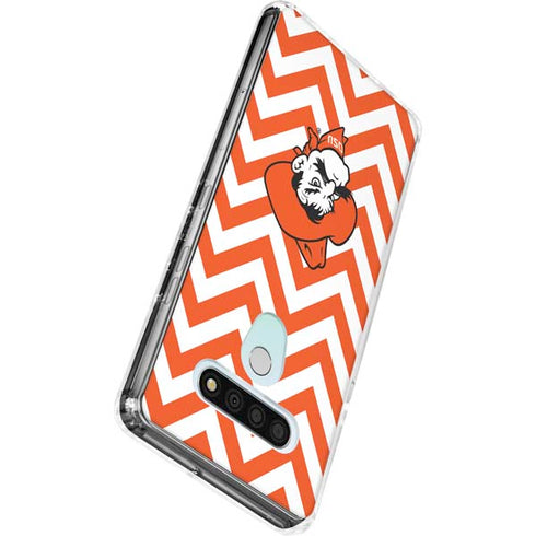 Oklahoma State University Chevron Print LG Stylo 6 Clear Case