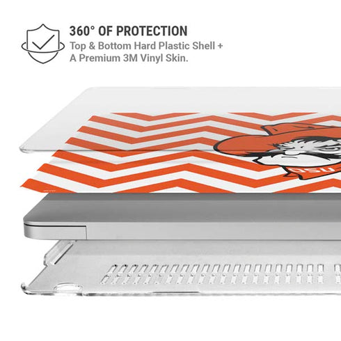 Oklahoma State University Chevron Print MacBook Air 13in M1 (2021) Case plus Skin