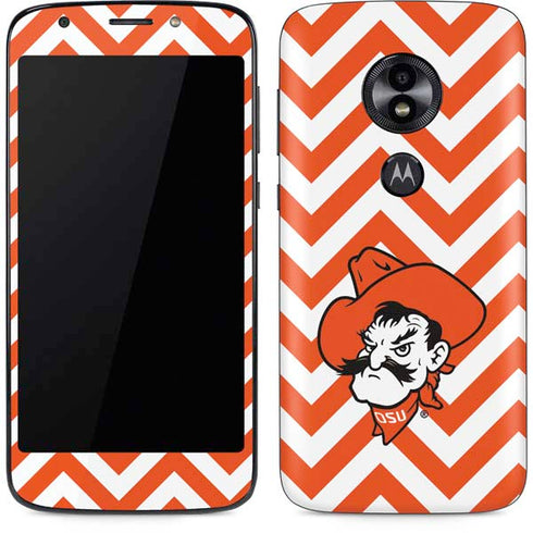 Oklahoma State University Chevron Print Moto E5 Play Skin