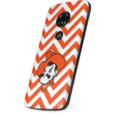 Oklahoma State University Chevron Print Moto E5 Play Skin
