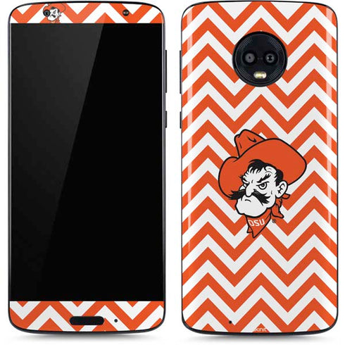 Oklahoma State University Chevron Print Moto G6 Skin