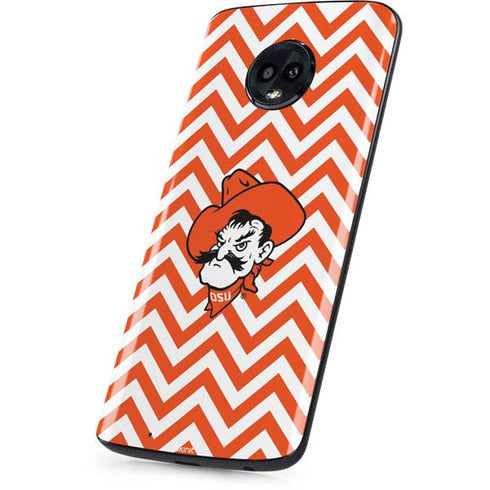 Oklahoma State University Chevron Print Moto G6 Skin