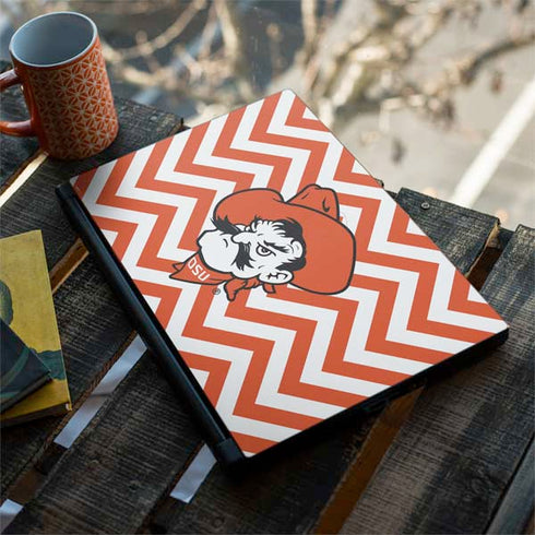Oklahoma State University Chevron Print MSI GS65 Stealth Laptop Skin