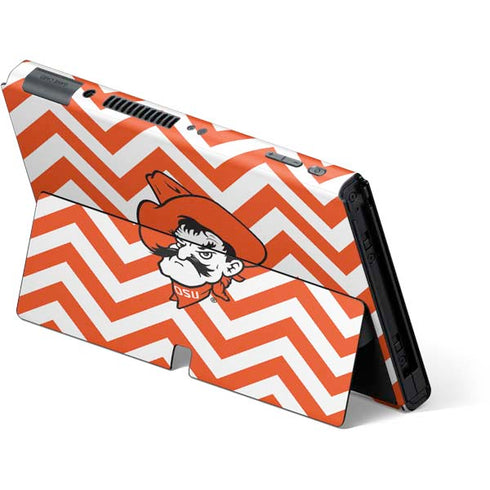 Oklahoma State University Chevron Print Nintendo Switch OLED (2021) Skin